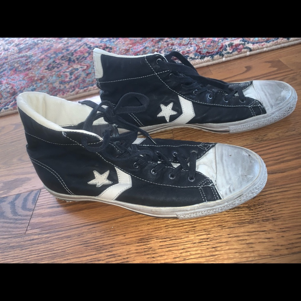 Men’s black leather John Varvatos Converse All Star High top sneakers